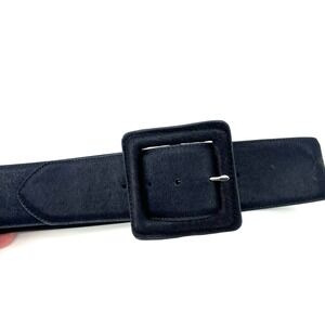 Banana Republic Wide Navy Blue Pony Hair Calf Hair Belt Western Prairie